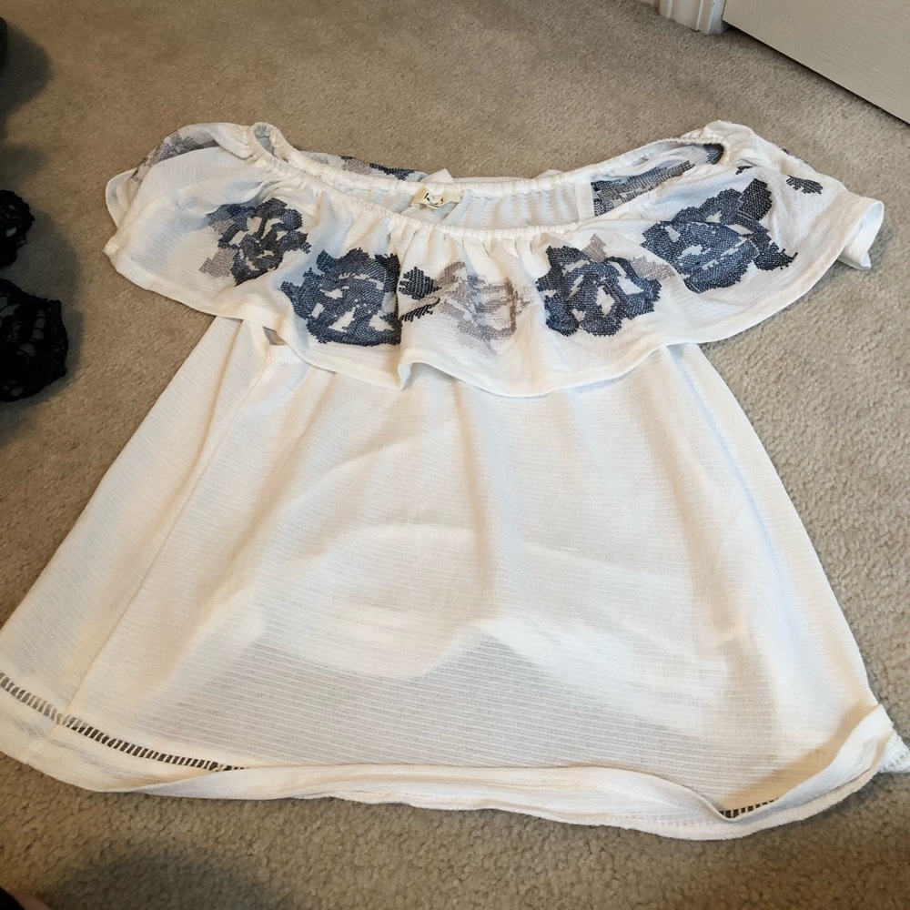 Free people flower strapless top